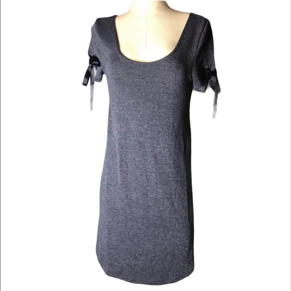 The Vanity Room blue stretchy ribbon tie dress Medium - Picture 2 of 8